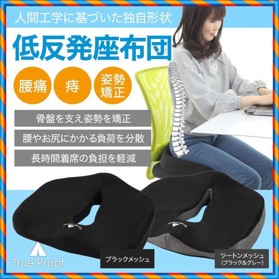 TrueProof(トゥループルーフ) 椅子 骨盤矯正 クッション 座椅子 椎間板