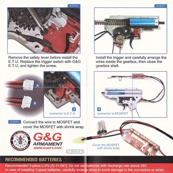 G&G M4 ETU 電子トリガーユニット G&G M4 ETU 電子トリガーユニット 2.0 MOSFET4.0 G-11-158-1