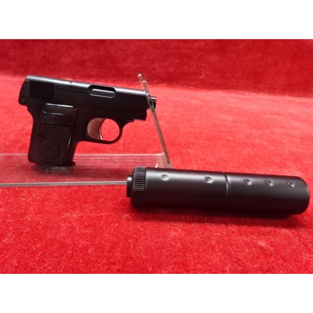 HFC フィクスドガスガン COLT 25オート BK/SVカラー サイレンサー付き
