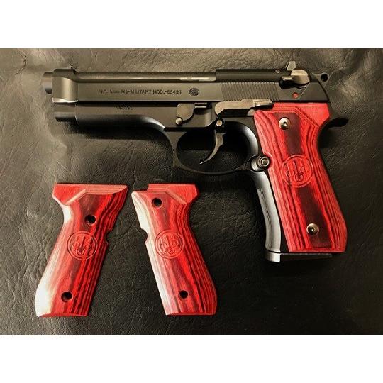 パンドラ ウッドグリップ U.S.M9/M9A1 スムースレッド ロゴ入り : 総合