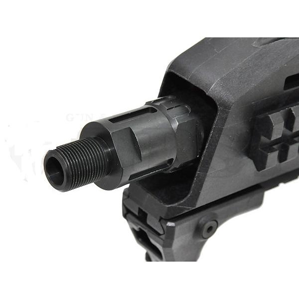 ASG EVO3用 サイレンサーアタッチメント 18mm→14mm逆 マズル変換