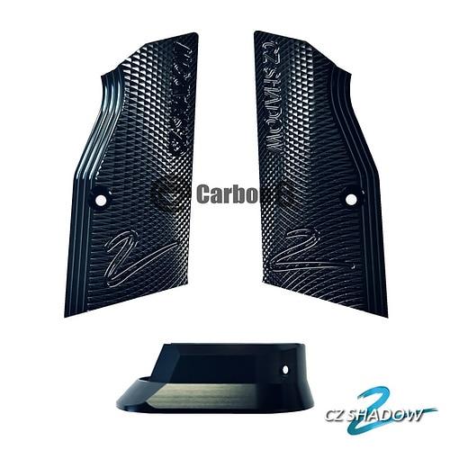 Carbon8 SHADOW-2専用 アルミニウム SHORTグリップ & マグウェル