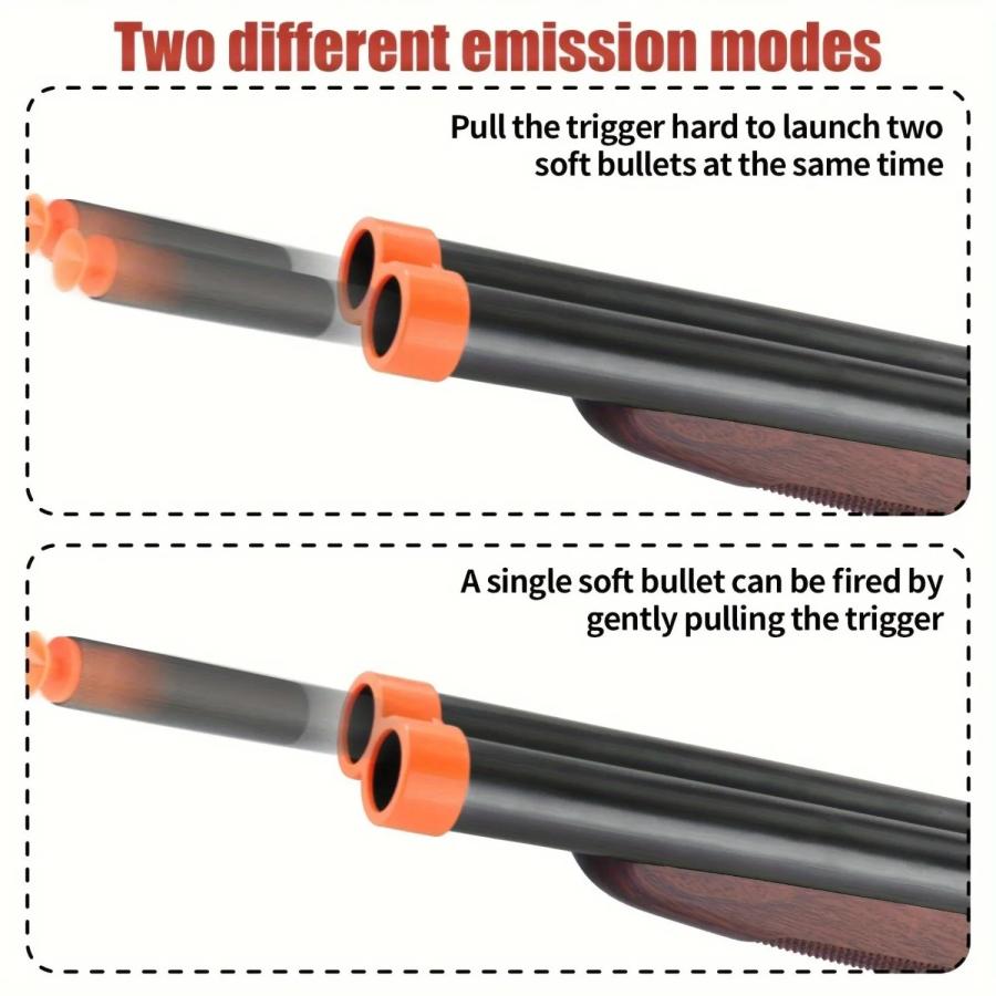 ボーナスストアPlus＋5％】水平2連タイプ スポンジショットガン BK/FW