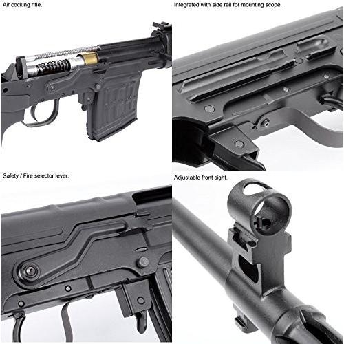 KA・SVDドラグノフ フルメタル黒色強化樹脂ストック UltraGrade電動ガン