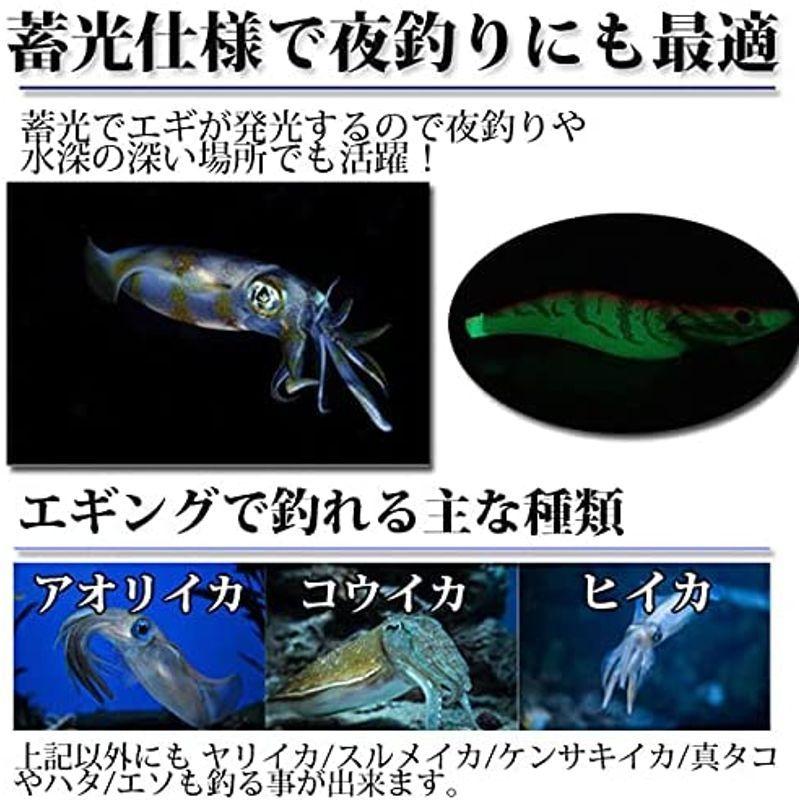 名作 Wellvie エギ 30個セット エギング 夜光 4号 3 5号 3号 2 5号 蓄光 エギセット イカ釣り 餌木 夜釣り Materialworldblog Com