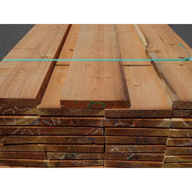杉　足場板　未乾燥粗挽き材　節あり　杉板　棚板　新品足場　DIY　店舗　床板　4枚入　2000×35×240 - 2