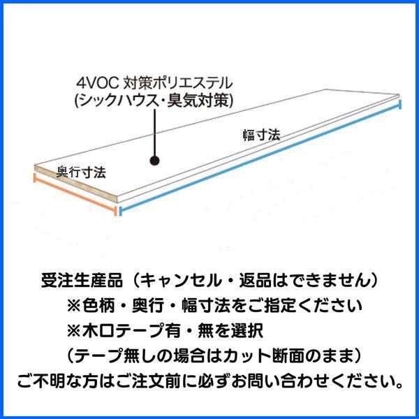 棚板 カラー化粧板 木材 DIY 15mm厚 奥行201〜300 幅200〜300 白・黒・他8種 オーダーカット ランバーポリ｜mokku-kenzaishop｜17