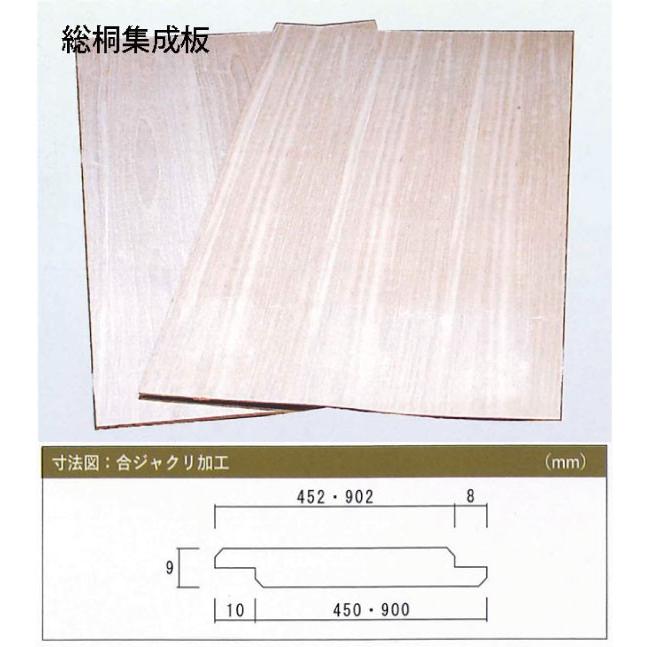 総桐集成板 1820x910x9mm 4枚入り 合ジャクリ加工 : こだわりの
