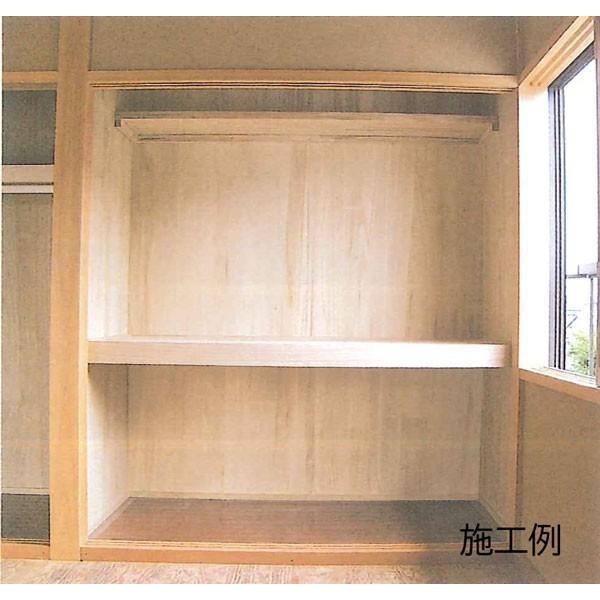 収納材 桐棚板セット 枕棚 間口6尺 高さ60x奥行450x幅1930mm（前框・後