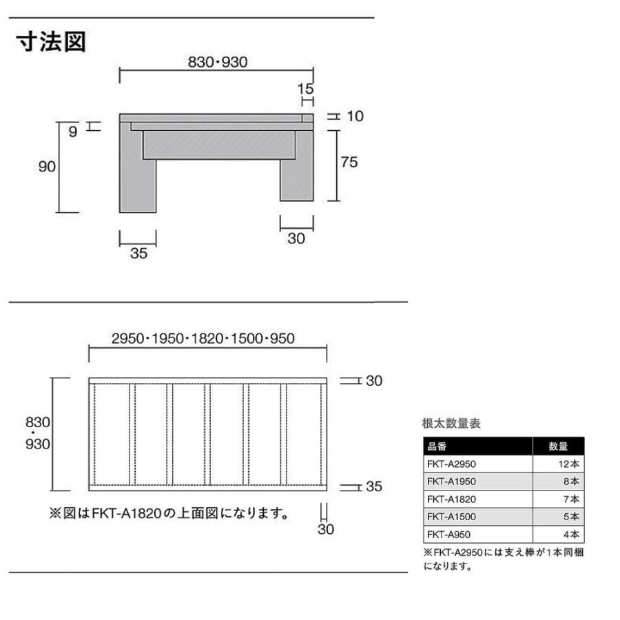 収納材 桐棚板セット 中段 間口4.5尺 高さ90x奥行930x幅1500mm（前框