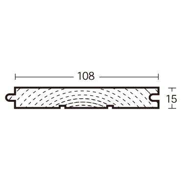 床材 エアーウォッシュ ひのき ソリッド上小節 1枚板OPC つや消し塗装 15x108x1920 16枚入 無垢フローリング_4