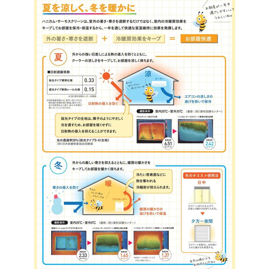 ダブルハニカムスクリーン スタンダード採光タイプ 幅1101〜1200 高さ200〜750 カラー10色 1ミリ単位でオーダー セイキ ブラインド｜mokku-kenzaishop｜17