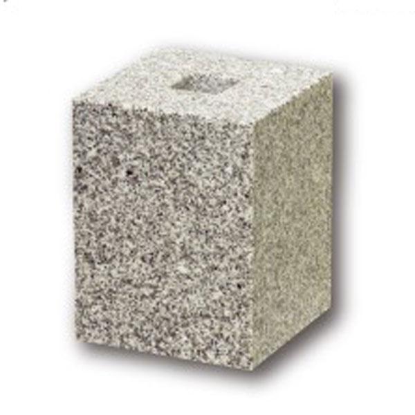 御影石 沓石 603 垂直型（貫通穴タイプ） 本磨き仕上げ　天端5.5寸