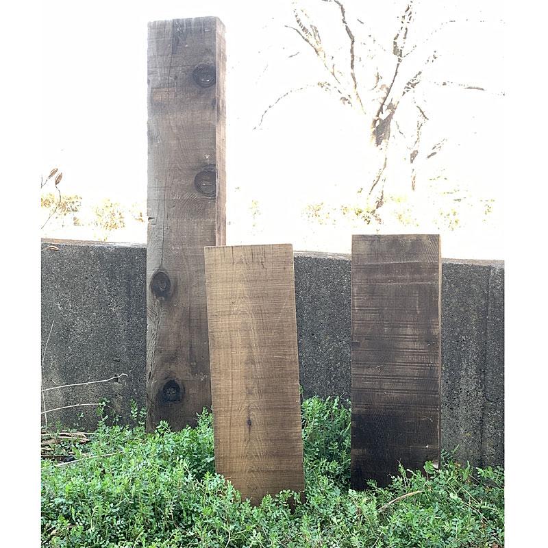 枕木 レッドシダー 70x200mm 節付 燻製 防蟻処理済 エクステリア 外構
