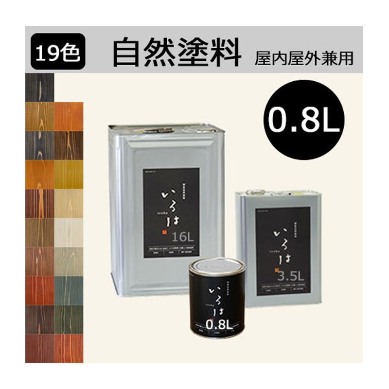 いろはや いろは カラー 0.8L YSU胡桃色 アールジェイ 自然塗料 屋内専用