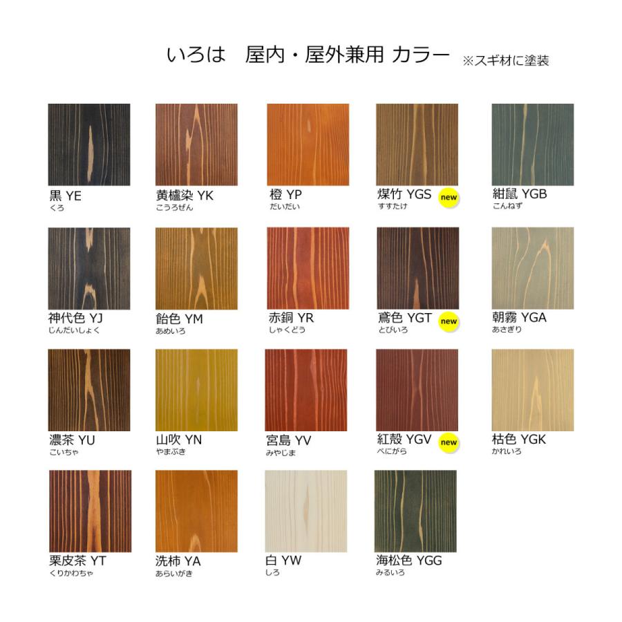 いろはまるrページ いろは カラー 0.8L YA洗柿 アールジェイ 自然塗料 : こだわりの建材