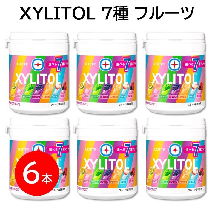 XYLITOL ロッテ キシリトールガム 7種アソートボトル シュガーレス 6