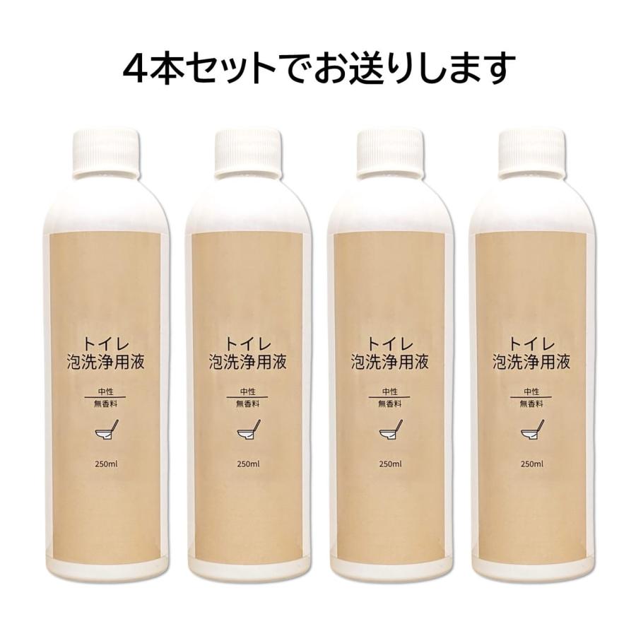 トイレ 泡洗浄 互換品 アラウーノ 洗剤 対応 ４本セット リクシル 泡クッション 補充液 詰め替え 無香料 250ml 日本製 パナソニック 全自動トイレ 洗浄液 中性｜mokku-shop｜05