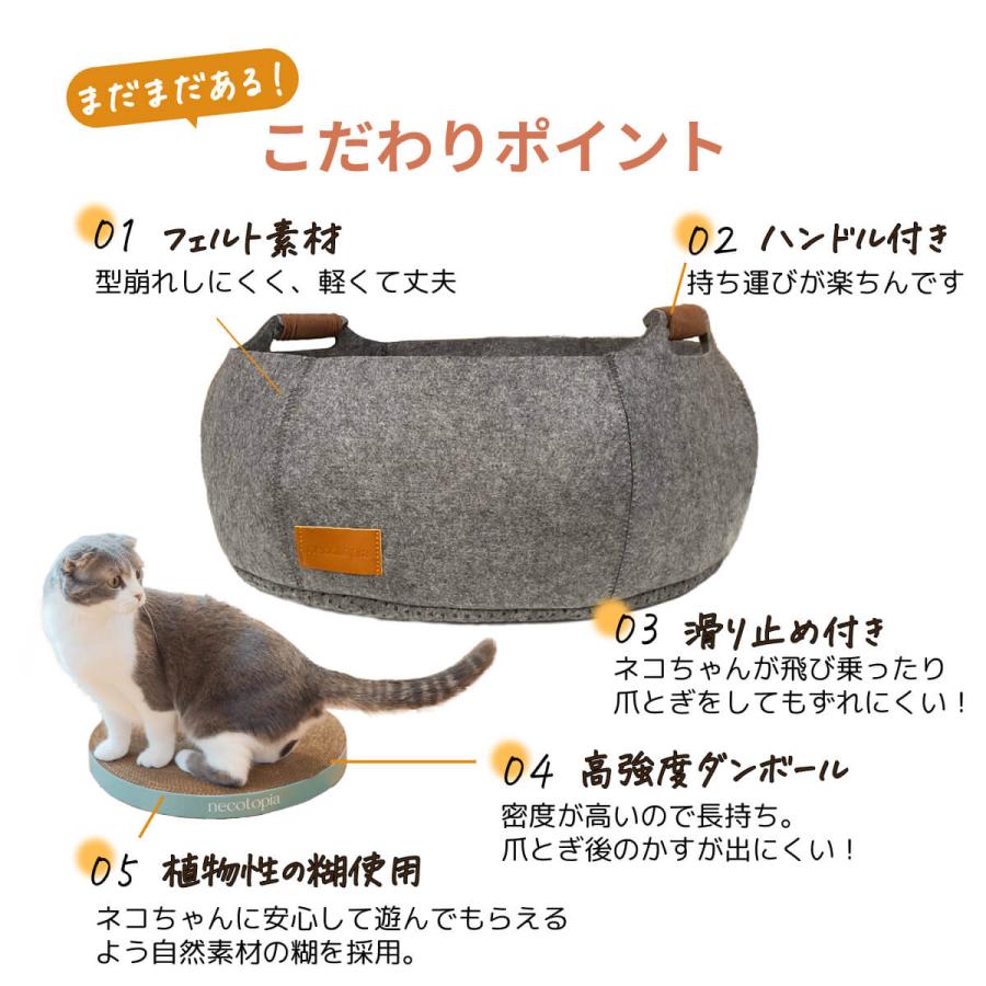 猫ハウス　ペットハウス　防音素材　開閉式　爪研ぎ　キャットハウス　グレー 猫 ハウス 爪とぎ フェルト キャットハウス 耐荷重10kg グレー