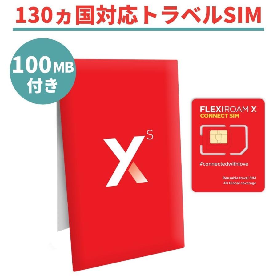 世界約150ヵ国対応 プリペイド SIMカード 繰り返し使える 100MBつき 1GB 625円〜 ４G/3G アメリカ 台湾 中国 香港 ヨーロッパ 日本 FLEXIROAM XS｜mokku-shop