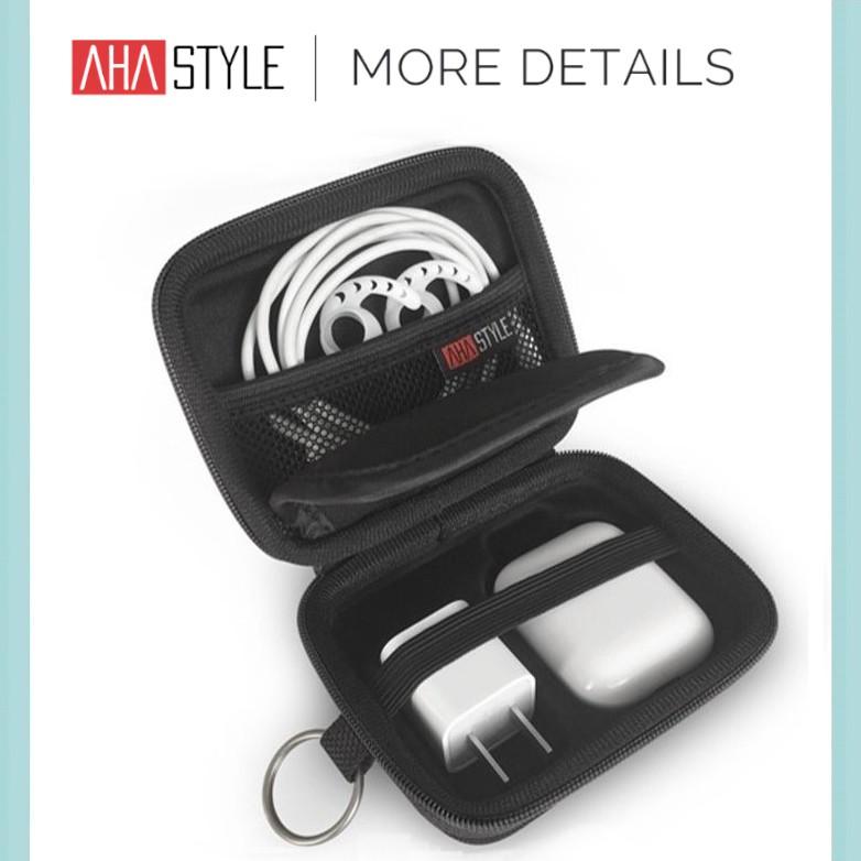 AirPods エアーポッズ ハード ケース 充電器 ストラップ アクセサリー プレミアムEVA  カラビナ付き アップル AhaStyle｜mokku-shop