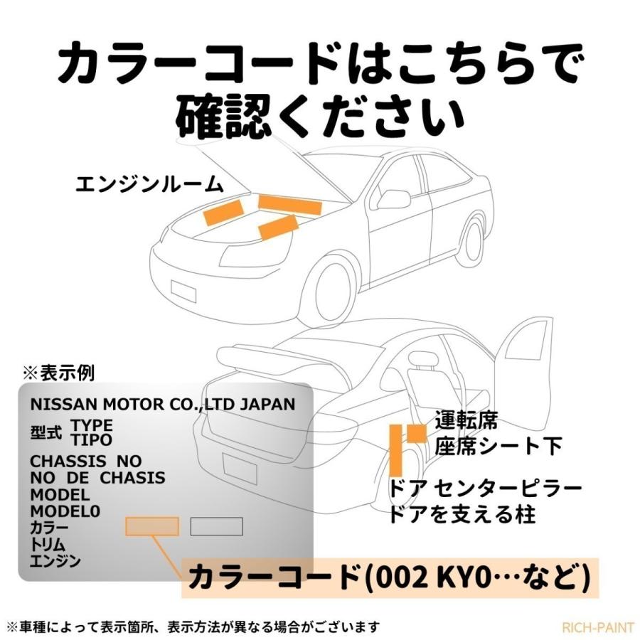 日産 スーパーブラック KH3 車 塗料 希釈なし ロックペイント 1液