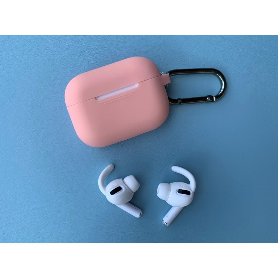 AirPods Pro イヤーピース フック イヤホンカバー エアーポッズプロ 落下防止 イヤーチップ ランニング ケース付 イヤホン 外れ 防止 紛失防止 白 黒 AHAStyle｜mokku-shop｜04