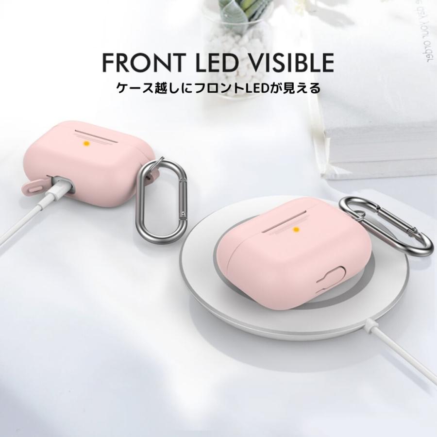 AHAStyle AirPods Pro ケース カバー かわいい カラビナ付き エアー