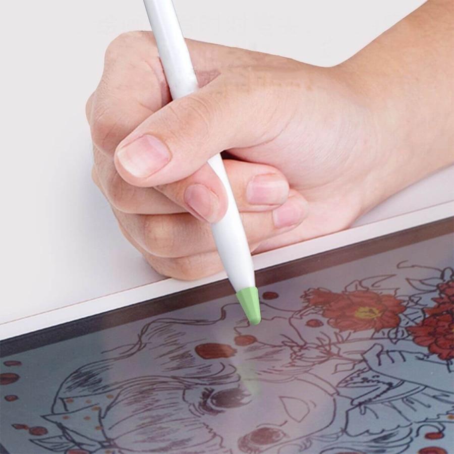 Apple Pencil ペン先 キャップ 保護 カバー 8個入 アップルペンシル 第1世代 第2世代 シリコン 保護 滑り止め 傷防止 摩耗防止 静かな 書き心地 AHAStyle｜mokku-shop｜08