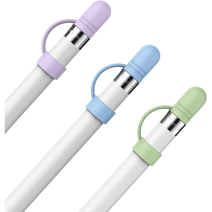 Apple Pencil キャップ 3個セット 交換品 代替 紛失防止 充電アダプタ カバー 一体型 シリコン アップルペンシル 第一世代 転がり防止 シリコン 保護 AHAStyle｜mokku-shop｜05