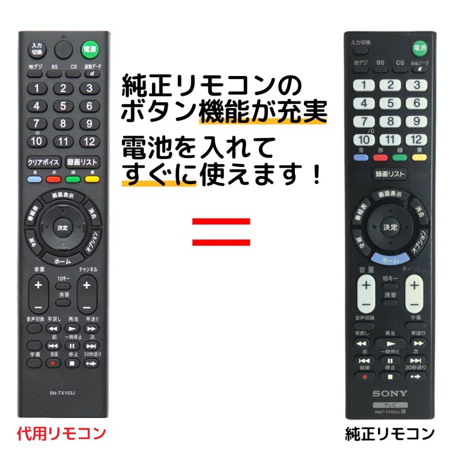 REMOSTA ソニー テレビ リモコン ブラビア RMT-TX103J RMT REMOSTA ソニー テレビ リモコン ブラビア RMT-TX103J RMT