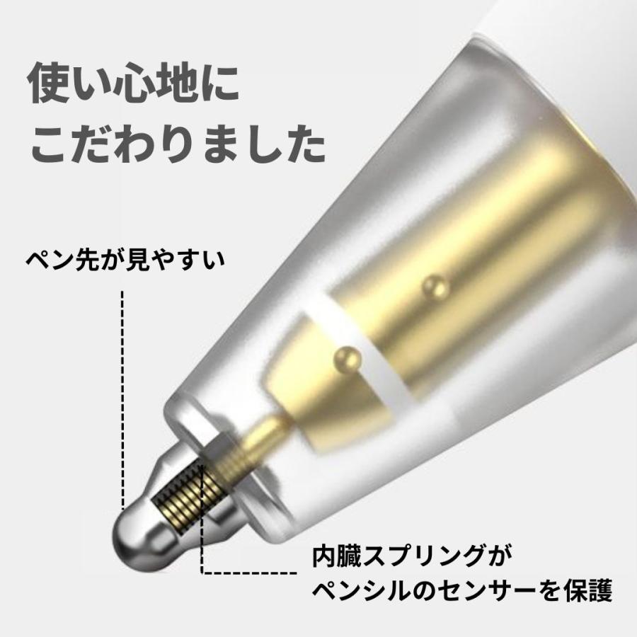 Apple Pencil 金属 ペン先 2個セット 極細 アップルペンシル 替芯 第一世代 第二世代 金属 メタル ペンチップ 交換 イラスト ホワイト スケルトン AHAStyle｜mokku-shop｜06