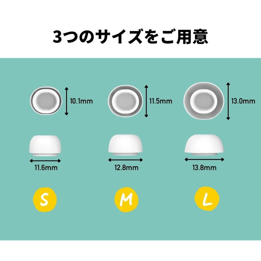 AHAStyle AirPods Pro / Pro2 イヤーチップ SMLサイズ 3セット AHAStyle AirPods Pro / Pro2 イヤーチップ SMLサイズ 3セット