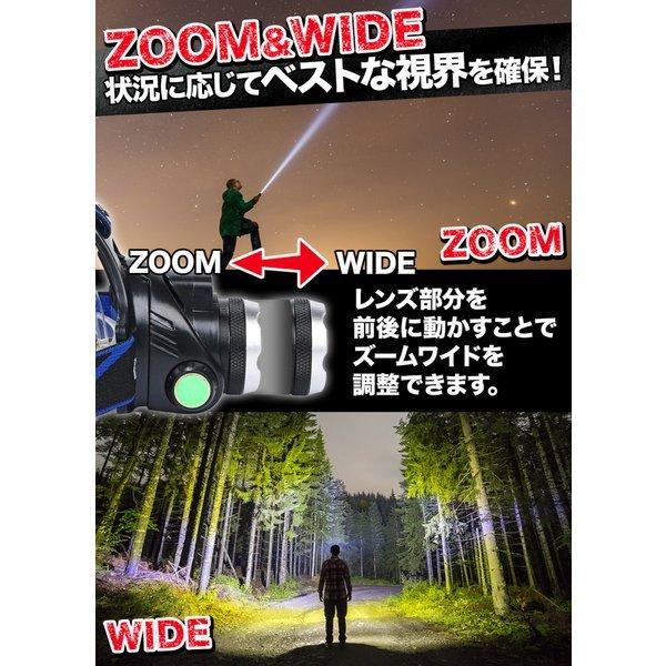 ヘッドライト 充電式 超強力 LED ヘッドランプ 釣り 登山 5000ルーメン アウトドア キャンプ 登山 センサー SR-02｜moko2｜06