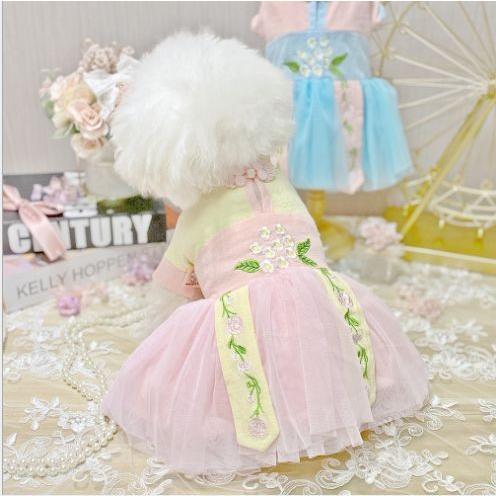 刺繍ハンフワンピース Pink Mko 人気 コスプレ ワンピ ブランド 女の子 流行 パーティー 可愛い Mko52 802 犬の洋服ならドッグウエア通販moko 通販 Yahoo ショッピング