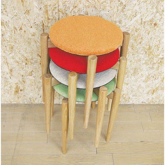 スツール クローバー スタッキング チェア チェアー 丸椅子 : 大川家具