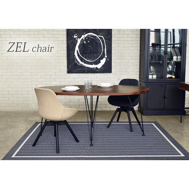 お洒落カフェチェア ブラック チェア チェアー ダイニングチェア カフェ椅子 ゼル ZEL CHAIR : 大川