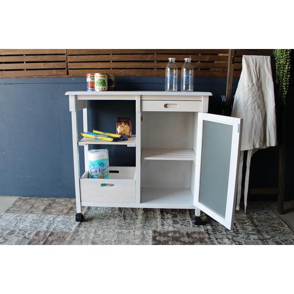 姫家具 キッチンワゴン 収納 タイル張り ワイドワゴン Natura NET