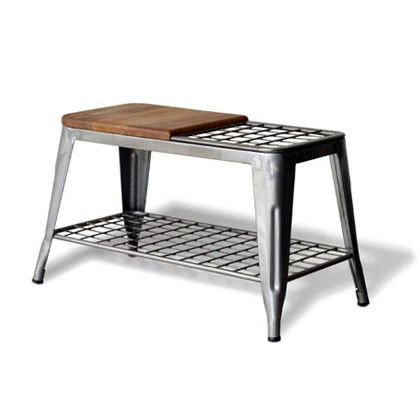 美品☆JOURNAL STANDARD FURNITURE 傘立てベンチ ベンチ 傘立て アンブレラスタンド 玄関先収納 椅子 1281 : 大川家具
