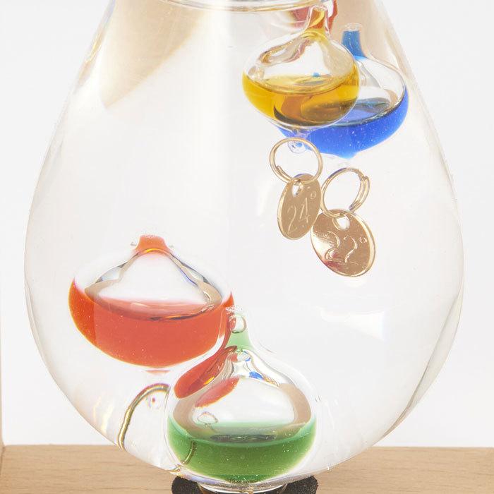 Fun Science ガラスフロート温度計 しずく フレーム付 333-213 : 木馬