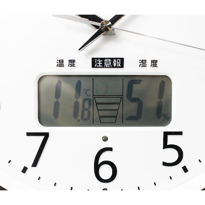 シチズン　高精度温湿度計付電波掛時計 インフォームナビF 4FY618-019　リズム時計｜mokubakagu｜06