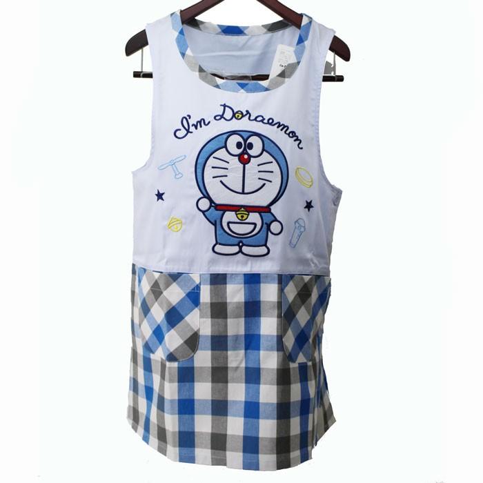 ゆうパケット便 送料無料 ドラえもんエプロン 背付き アップリケ 水色チェック 大人用 I M Doraemon 654591 654591 木馬家具 通販 Yahoo ショッピング