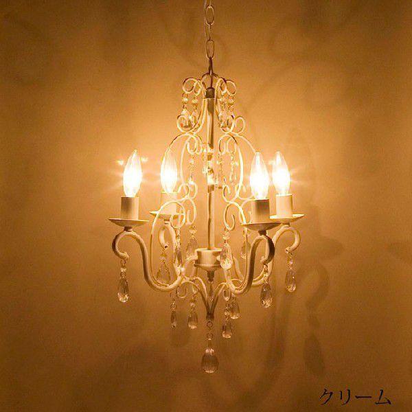 アンティーク調 アクリル クリスタル シャンデリア LED 照明