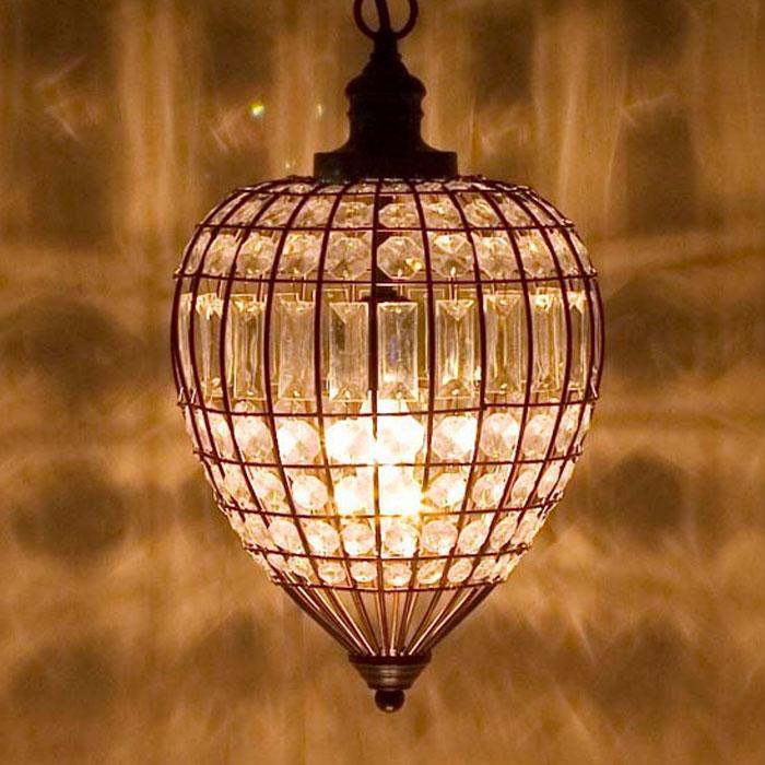 アンティーク調 ペンダントランプ ドロップ 1灯シャンデリア アクリルビーズ ペンダントランプ ドロップ 1灯シャンデリア アクリルビーズ E12