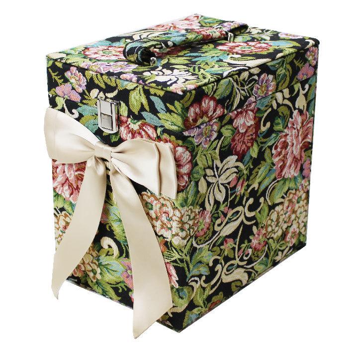 ロイヤルアーデン メイクボックス ゴブラン織り アクアフラワー