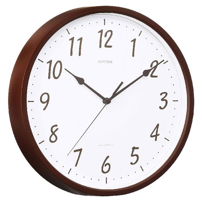 【動作確認済み】RHYTHM 電波時計　スタンダードスタイル142 リズム(RHYTHM) 電波時計 掛け時計 スタンダードスタイル142