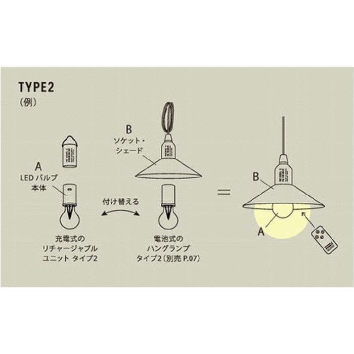 ハングランプ リチャージャブルユニット タイプツー POSTGENERALL　TYPE2 置く 吊る　982170006　アウトドアランタン 室内ランプ リモコン式｜mokubakagu｜05