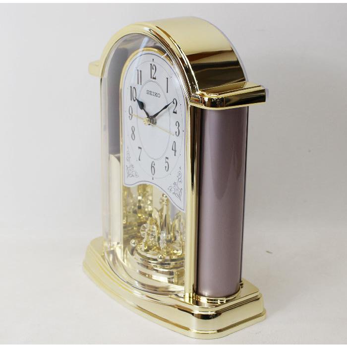 SEIKO セイコー 置き時計 回転飾り付き 金色光沢 BY41 取り寄せ SEIKO セイコー 置き時計 回転飾り付き 金色光沢 BY41 取り寄せ