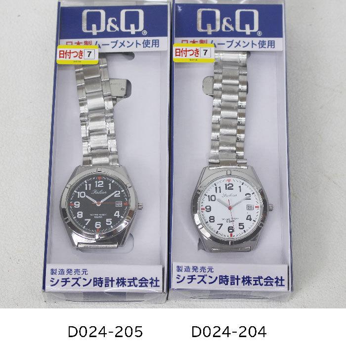 シチズン Q&Q Falcon ファルコン 腕時計 アナログ 防水 日付 メタルバンド D024-204 メンズ ホワイト｜mokubakagu｜06