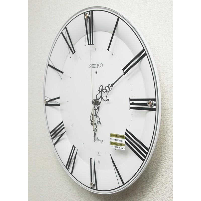 SEIKO（セイコー） 大人ディスニー ミッキー ミニー 電波掛時計 白塗装